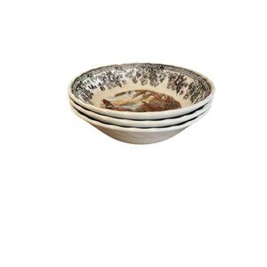 Churchill Queens Quintessential Game 4 Bowls Pheasant Turkey Thanksgiving